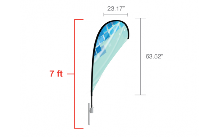 Tear Drop Flag - Small / Single Side