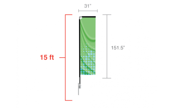 Rectangle Flag - Large / Single Side