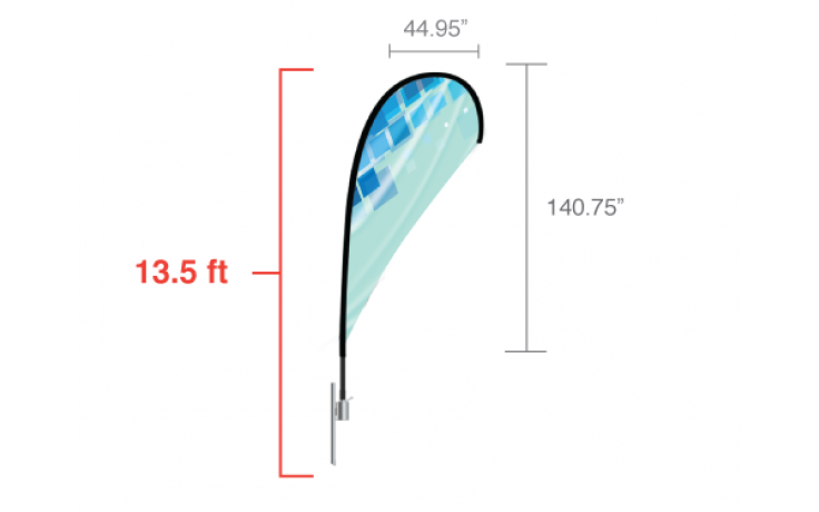 Tear Drop Flag - X-Large / Single Side