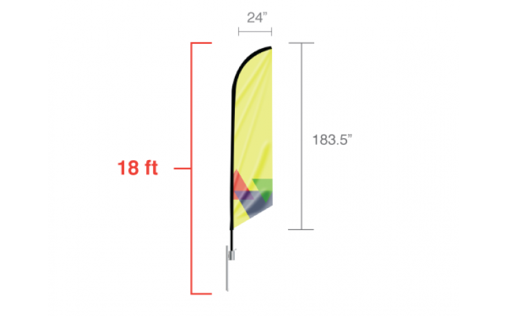 Feather Angled Flag - X-Large / Single Side