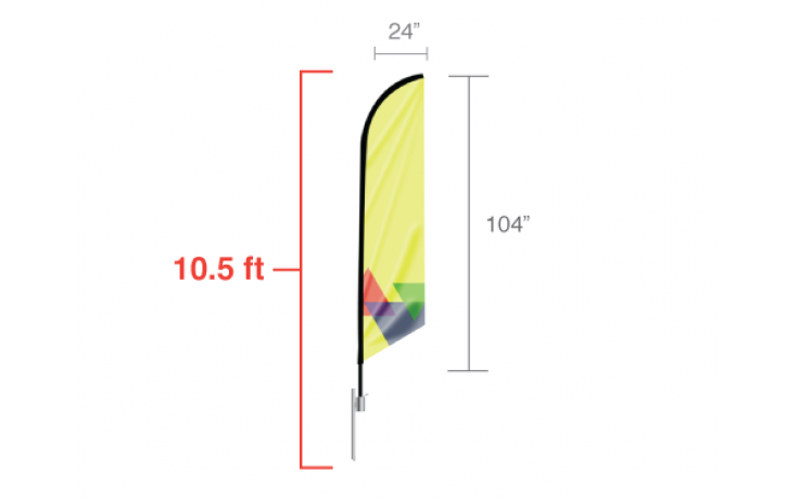 Feather Angled Flag - Medium / Double Side