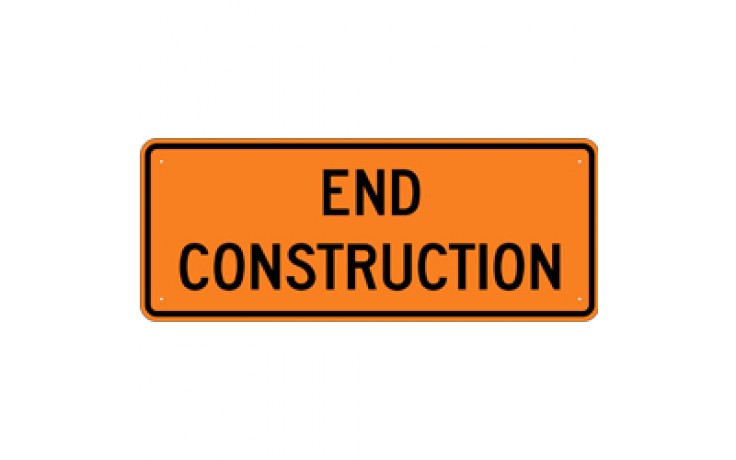 Construction Zone (2) - Construction Signs - 60"x24"