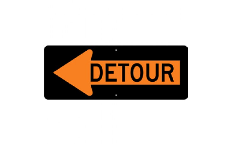 DETOUR (4) - Construction Signs - 48"x18"