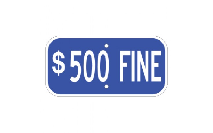 Handicap Fines 5 - 12"x6"