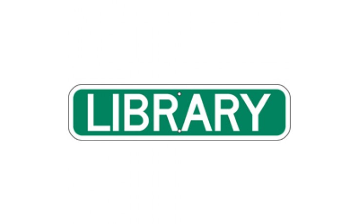 Library Sign 2 - 24"x6"