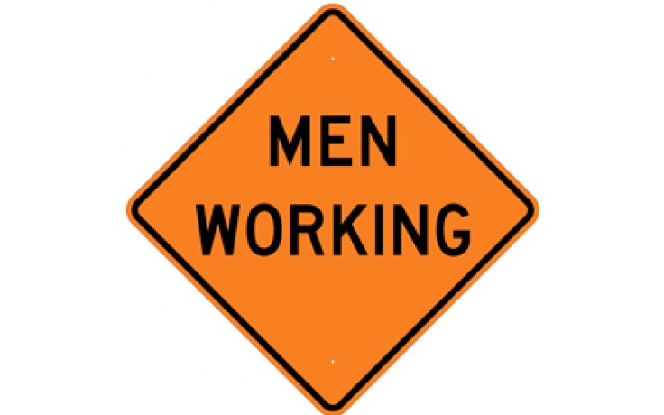 Men Working (1) - Construction Signs - 30"x30"