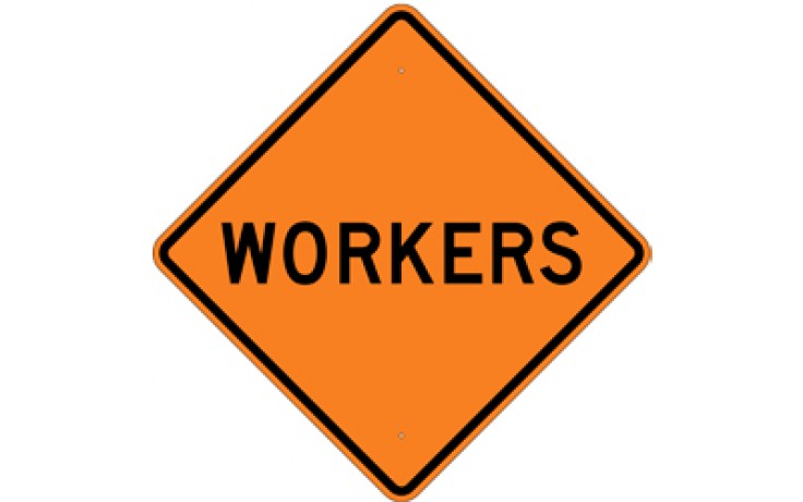 Workers (1) - Construction Signs - 30"x30"