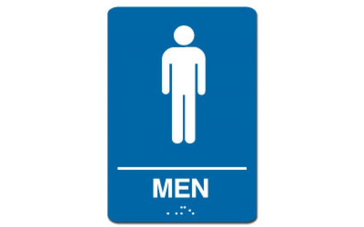Indoor Braille MEN'S RESTROOM Sign