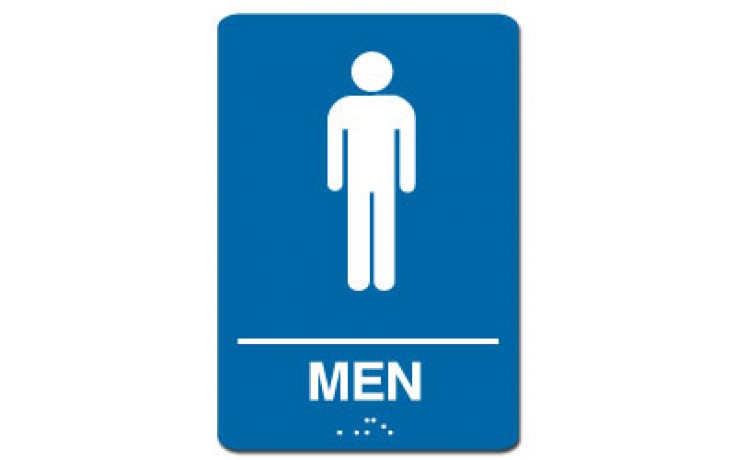 Indoor Braille MEN'S RESTROOM Sign