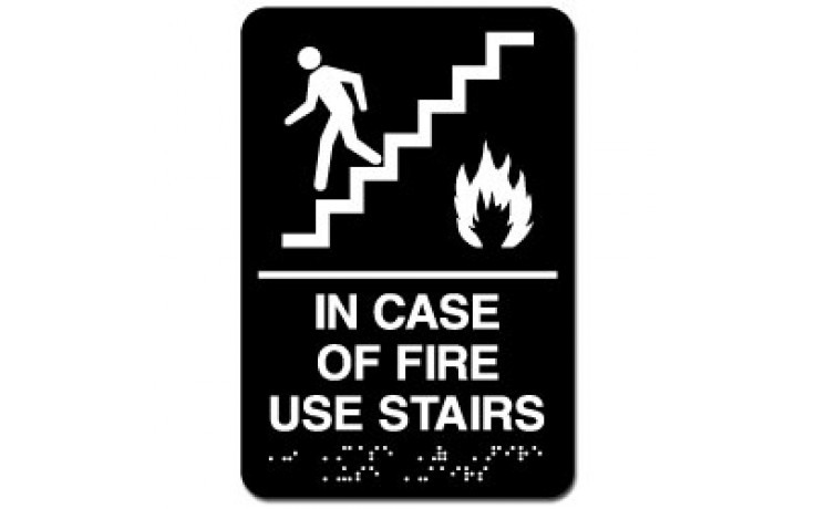 Indoor Braille STAIRS Sign