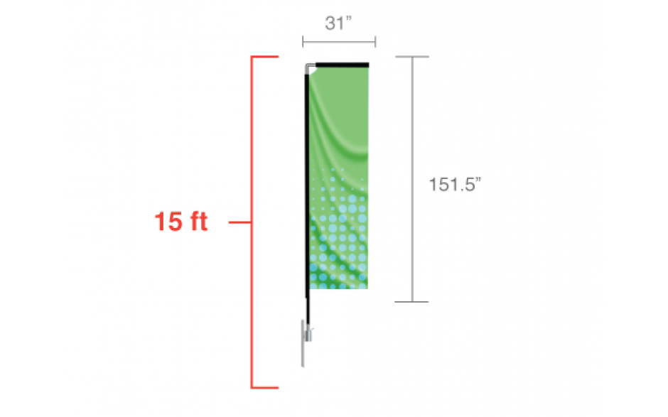 Rectangle Flag - Large / Single Side