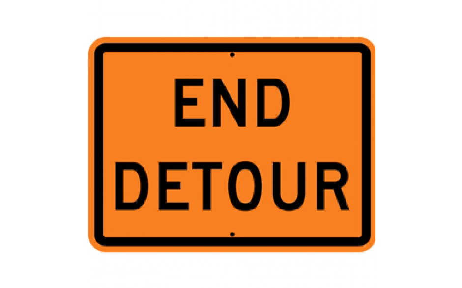 DETOUR (3) - Construction Signs - 24"x18"