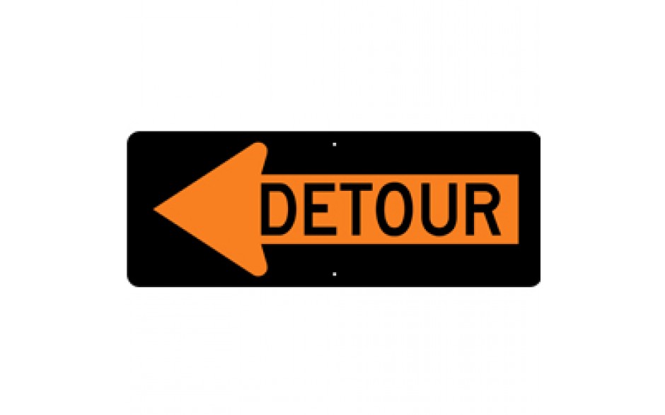 DETOUR (4) - Construction Signs - 48"x18"