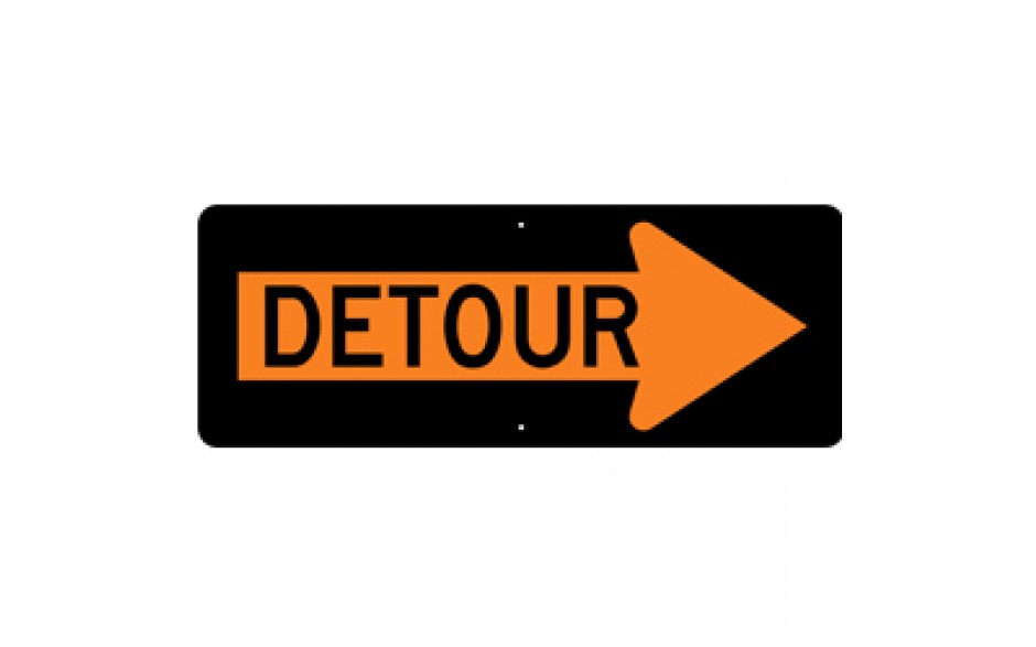 DETOUR (5) - Construction Signs - 48"x18"