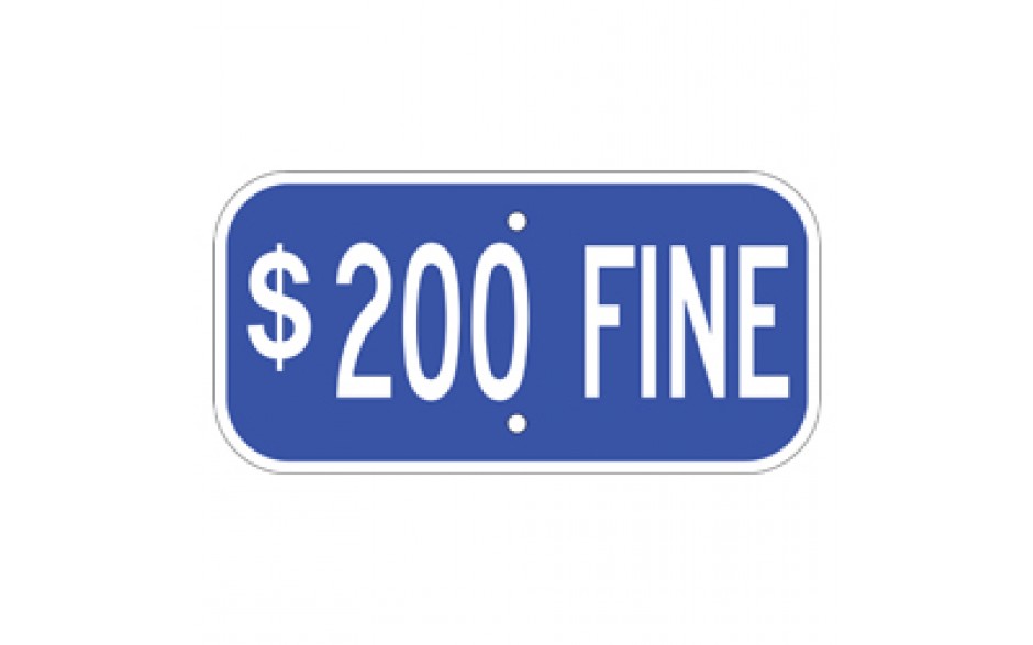 Handicap Fines 3 - 12"x6"