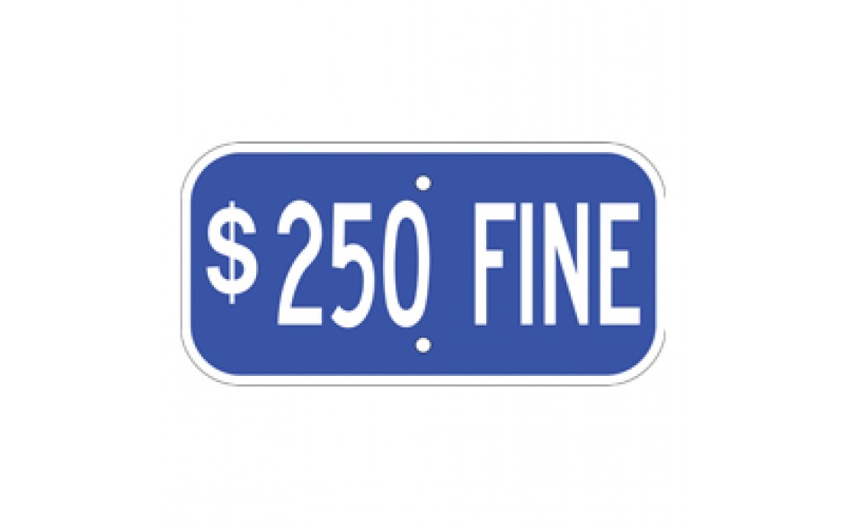 Handicap Fines 4 - 12"x6"