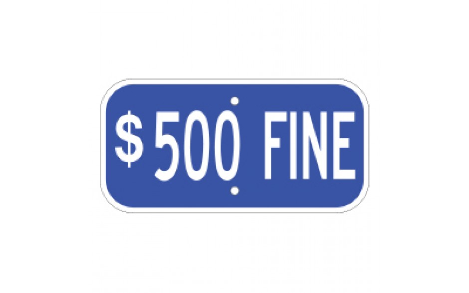 Handicap Fines 5 - 12"x6"