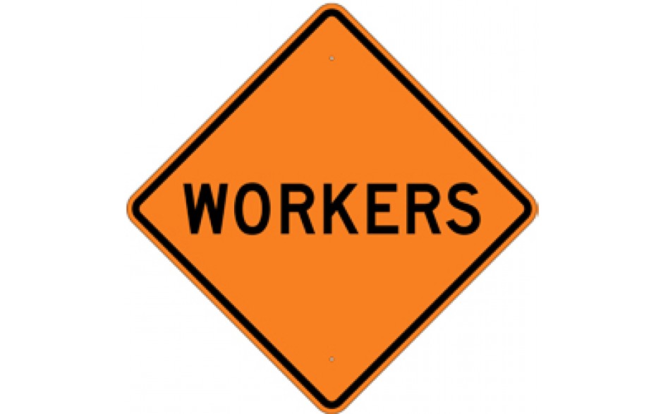 Workers (2) - Construction Signs - 36"x36"