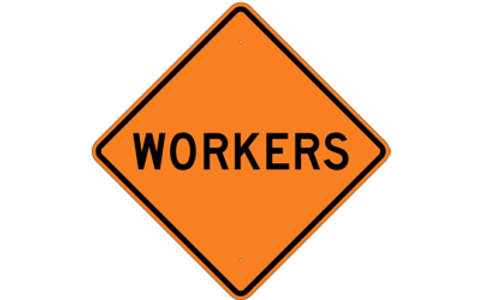 Workers (3) - Construction Signs - 48"x48"