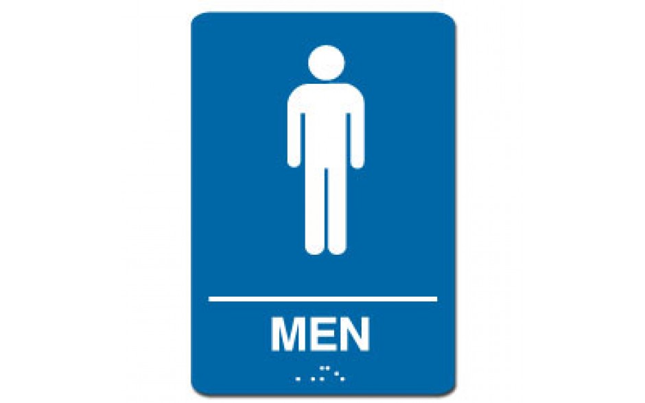 Indoor Braille MEN'S RESTROOM Sign