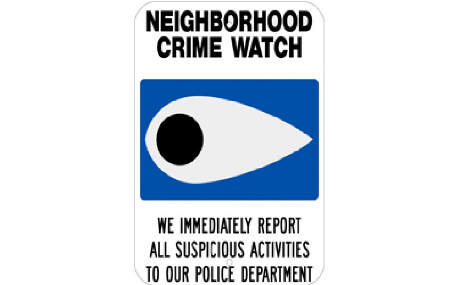 Neighborhood Watch Sign 2 - 12"x18"