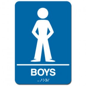 Indoor Braille BOY'S RESTROOM Sign