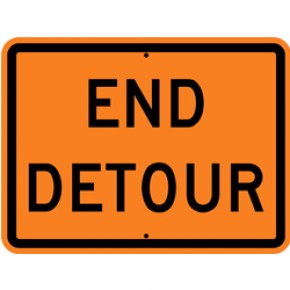 DETOUR (3) - Construction Signs - 24"x18"