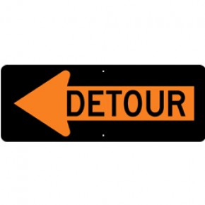 DETOUR (4) - Construction Signs - 48"x18"