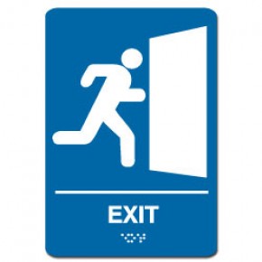 Indoor Braille EXIT Sign