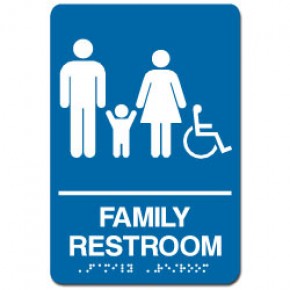 Indoor Braille FAMILY RESTROOM Sign