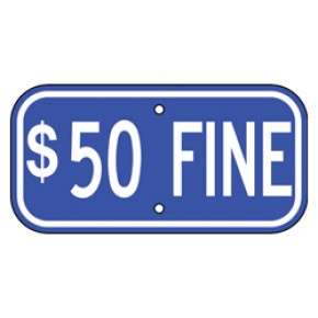 Handicap Fines 1 - 12"x6"