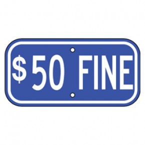 Handicap Fines 1 - 12"x6"