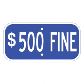 Handicap Fines 5 - 12"x6"