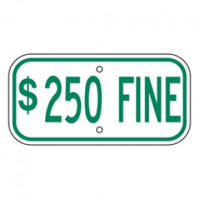 Handicap Fines 9 - 12"x6"