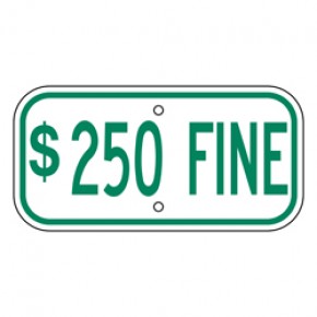 Handicap Fines 9 - 12"x6"