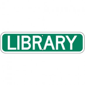 Library Sign 2 - 24"x6"