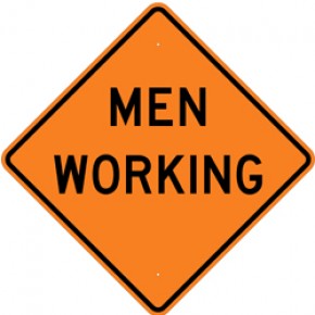 Men Working (2) - Construction Signs - 36"x36"