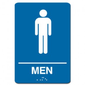 Indoor Braille MEN'S RESTROOM Sign