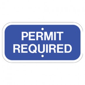 Handicap Permit Required - 12"x6"