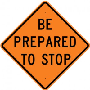 Warning (1) - Construction Signs - 30"x30"